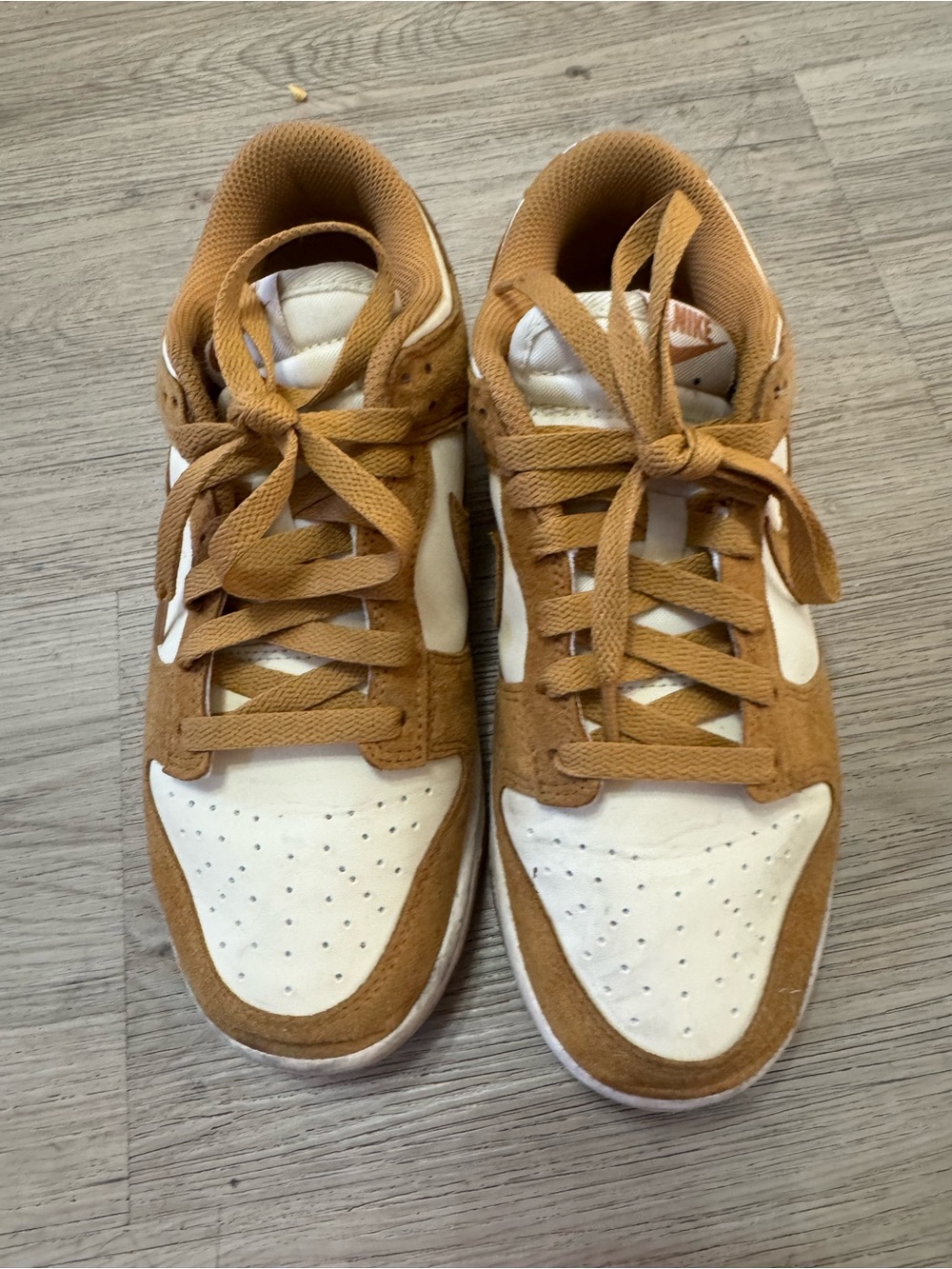 Nike Women’s Sneakers in Tan and White